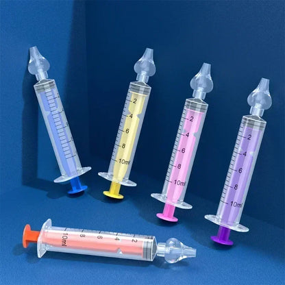 Needle Tube Baby Nasal Aspirator - Syringe Nose Cleaner for Kids Rhinitis, Reusable Nasal Irrigator Washing for Children