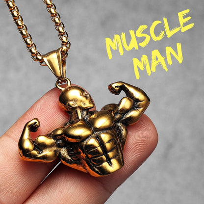 Messi, Ronaldo, Mbappé Football Jersey Necklace – Stainless Steel Dumbbell Pendant Chain for Men, Punk Gym Style