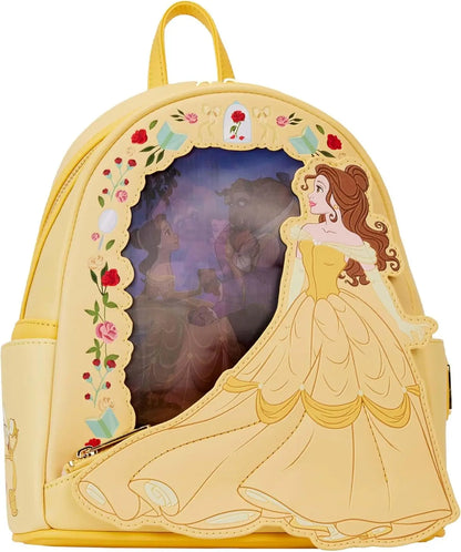 The Aristocats Marie Mini Backpack – Floral Print Schoolbag with Villains Scene, Maleficent & Sleeping Beauty Design for Kids
