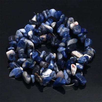16 Inch Natural Stone Chip Beads - 5-8mm Irregular Crystal Agate Gravel Beads for DIY Bracelets & Jewelry Making