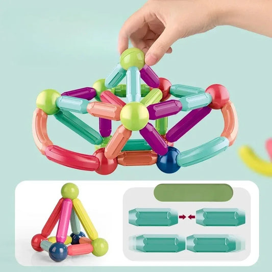Magnetic Building Blocks Cube Set - Creative STEM Puzzle Toy for Early Learning & Brain Development