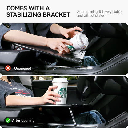 YZ Portable Steering Wheel Laptop Tray for Tesla Model 3/Y/X/S 2018-2025 – Travel Desk & Car Office Table Accessory