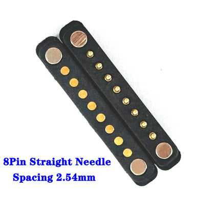 2-Pin Waterproof Magnetic Pogo Pin Connector - 2.8mm Pitch Spring-Loaded Male/Female DC Power Socket with Ears