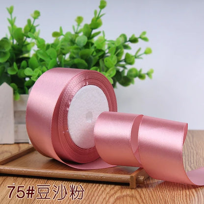 Silk Satin Ribbon Roll - 22M Craft Ribbon for DIY Bows Gift Wrapping Wedding Party Decorations in 6mm to 50mm Sizes