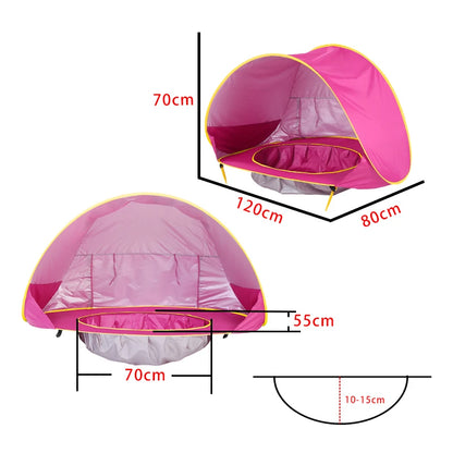 Portable Baby Beach Tent – UV Protection Sun Shelter for Infant, Outdoor Play & Swimming Pool Toy House