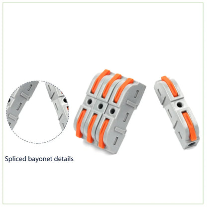 34/50PCS Lever Wire Connectors – Quick Connection for 28-12 AWG, 1-to-1 In-Line Insulated Splice Terminals