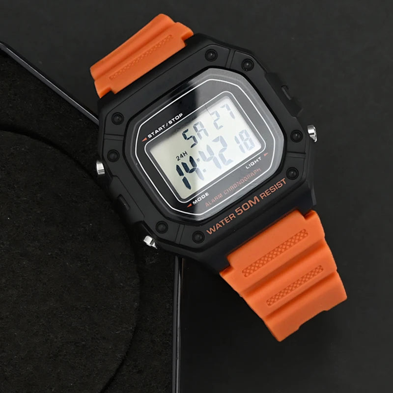 18mm Rubber Watch Strap for Casio G-Shock AQ-S810W, AE-1200, W-216H, W-735H, SGW-400 & MRW-200H - Universal Resin Replacement Watchband