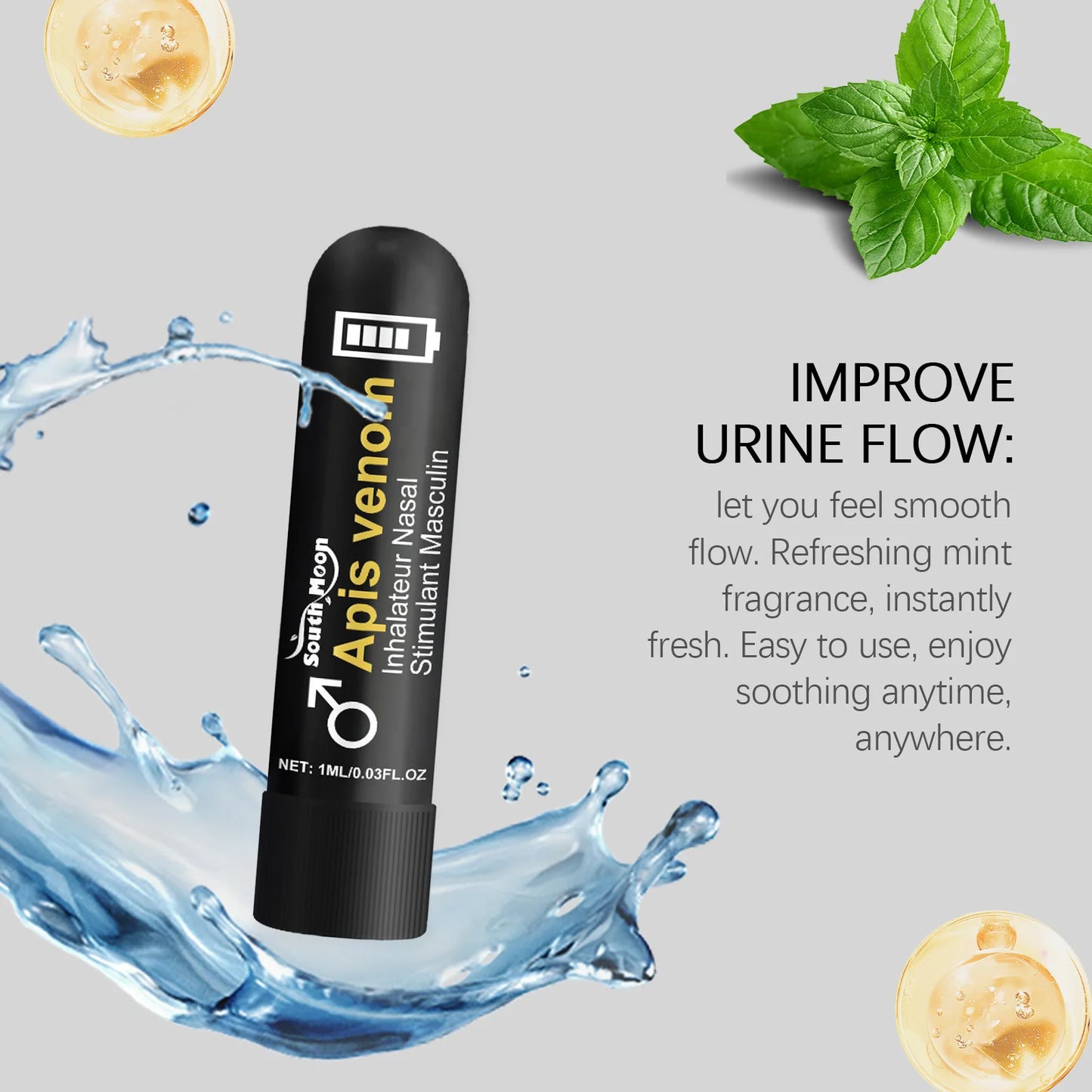 Men’s Nasal Sniffing Stick - Gentle Daily Care Inhaler for Comfortable Breathing & Refreshing Aroma Support