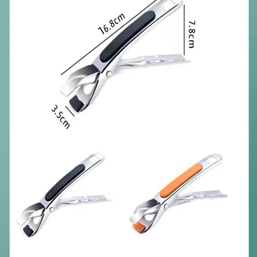Non-Slip Silicone Pot and Pan Gripper - Heat-Resistant Dish Retriever Tongs for Bowls, Plates, Air Fryers, and Camping