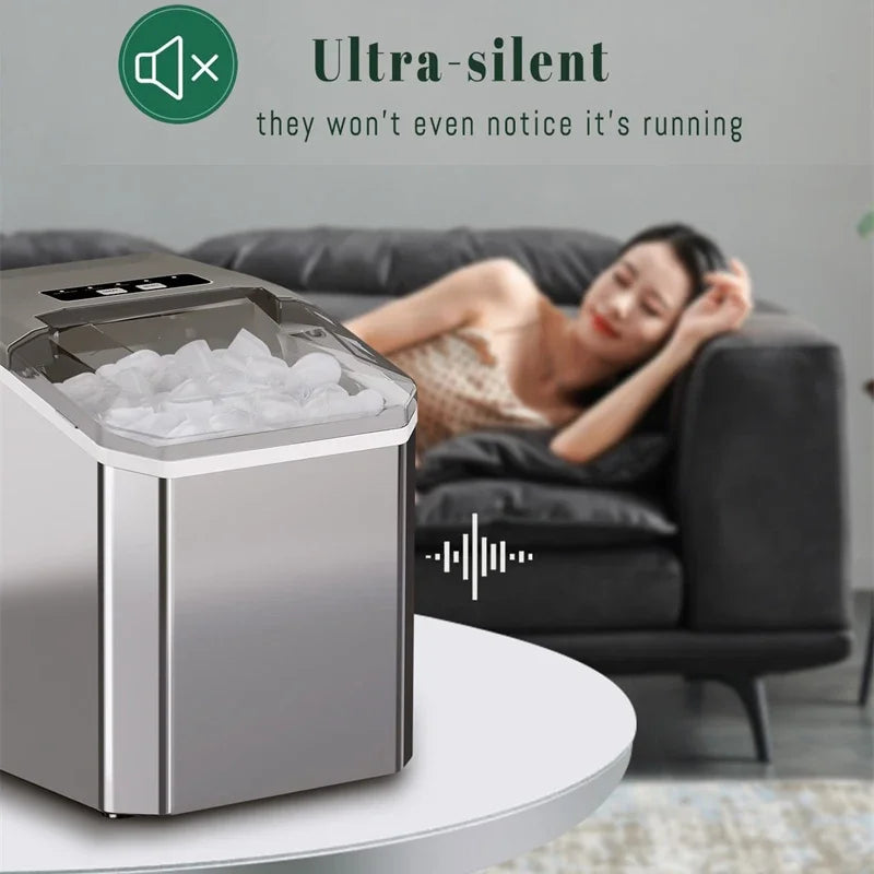 Automatic Mini Electric Ice Cube Maker – Portable Ice Machine for Bar, Home, Kitchen & Office, 9 Cubes in 6 Minutes