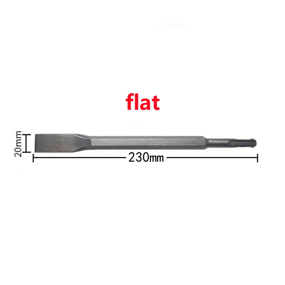 250mm SDS Plus Chisel Set – Electric Hammer Drill Bits (Point, Groove & Flat) for Concrete, Brick, Stone & Masonry Work