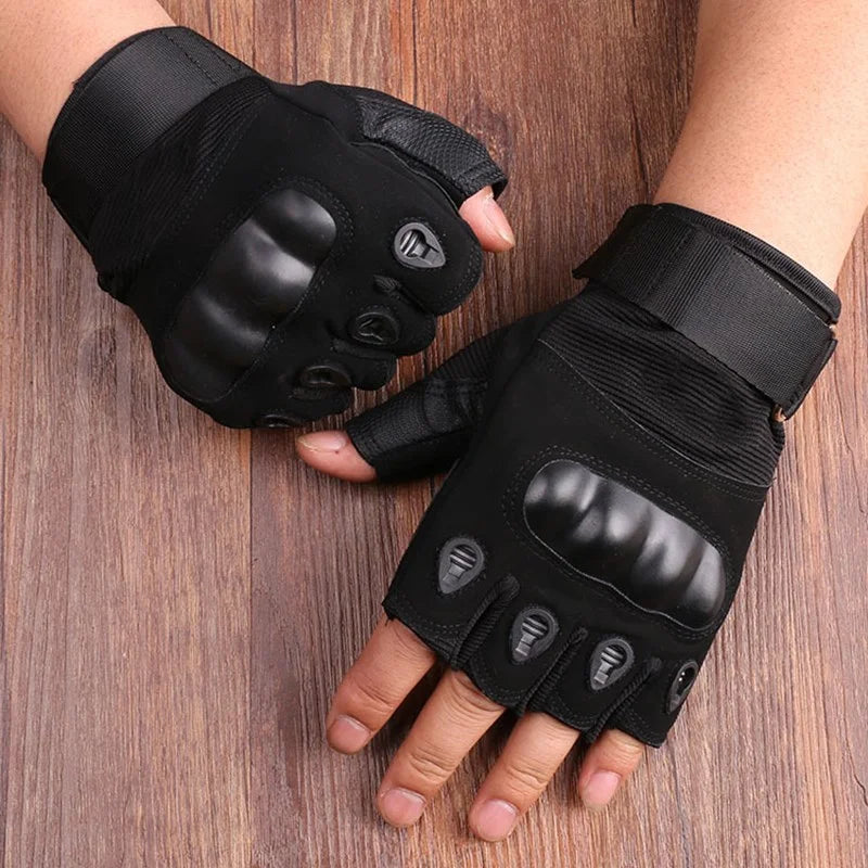 Men's Half Finger Outdoor Military Tactical Gloves - Sports Shooting, Hunting, Airsoft, Motorcycle, Cycling Gloves