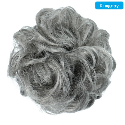 AZQUEEN Messy Bun Hair Extension – Synthetic Curly Wave Chignon Scrunchie, Elastic Band Updo Hairpiece for Women