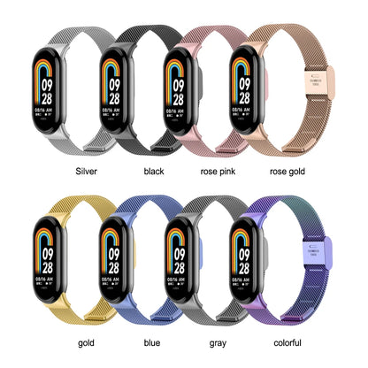 Stainless Steel Mesh Strap for Xiaomi Mi Band 9 & 8 – Metal Replacement Watchband Accessory