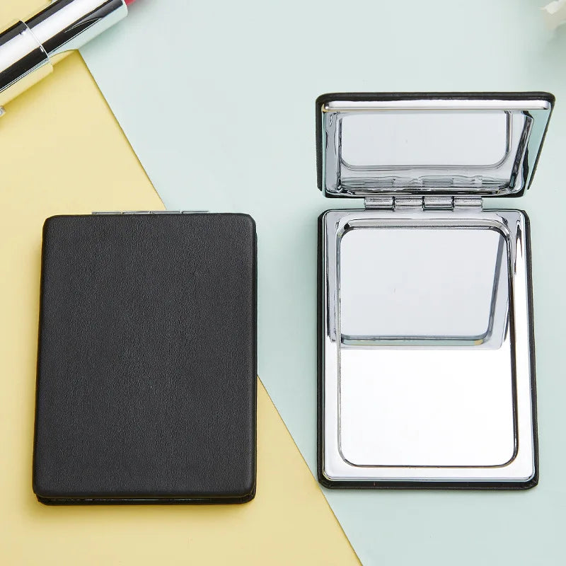 Mini Folding Pocket Makeup Mirror - Portable Travel Vanity Compact Mirror for Handbag & Daily Beauty