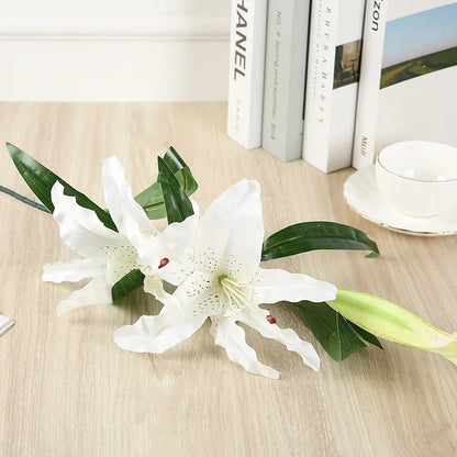 Artificial Silk Lily Bouquet – Creative Fake Flower Arrangement for Living Room, Sweetheart Decoration for Friends