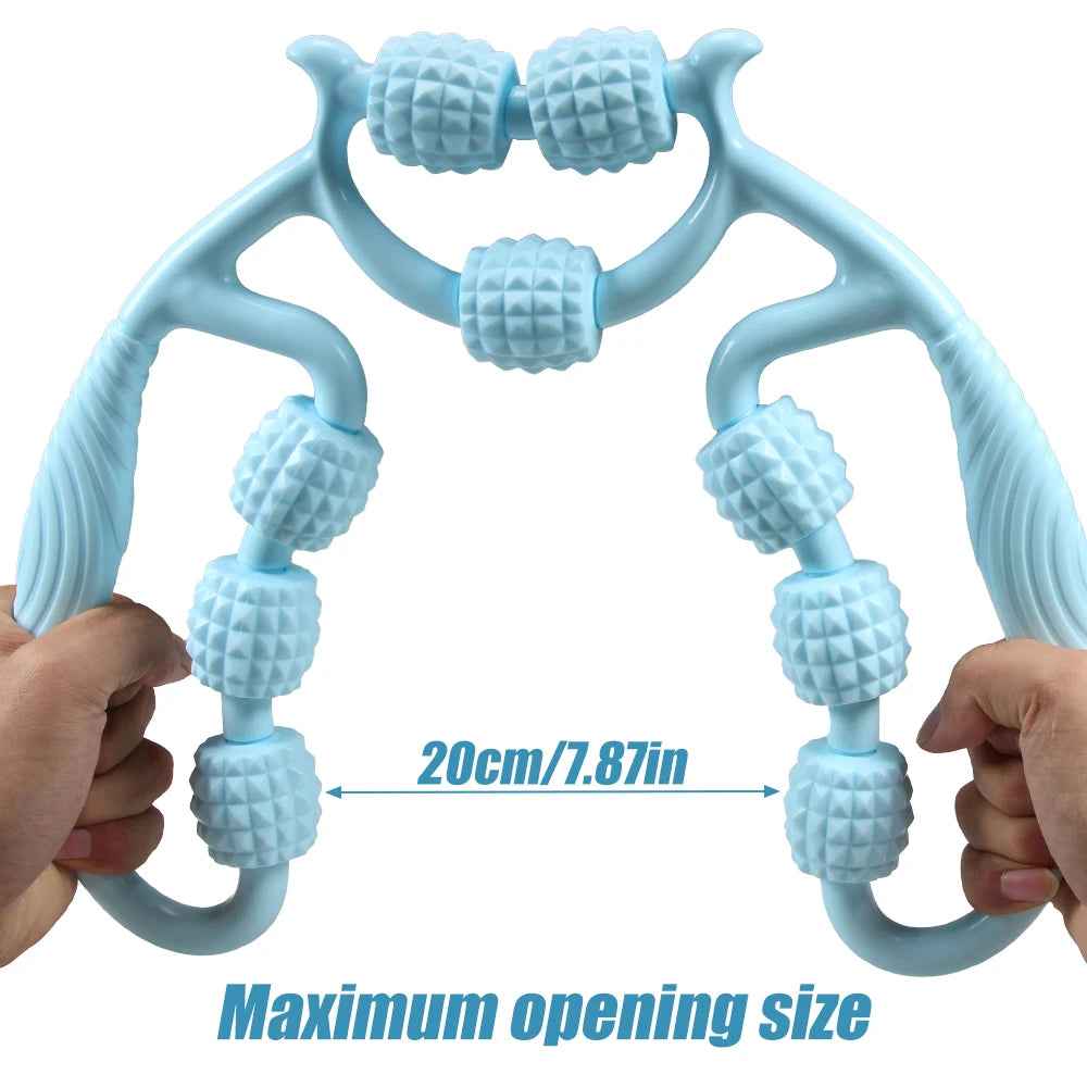 Portable Round Massager Roller – Waist, Abdominal & Leg Clip Tool for Cellulite, Stovepipe & Meridian Massage
