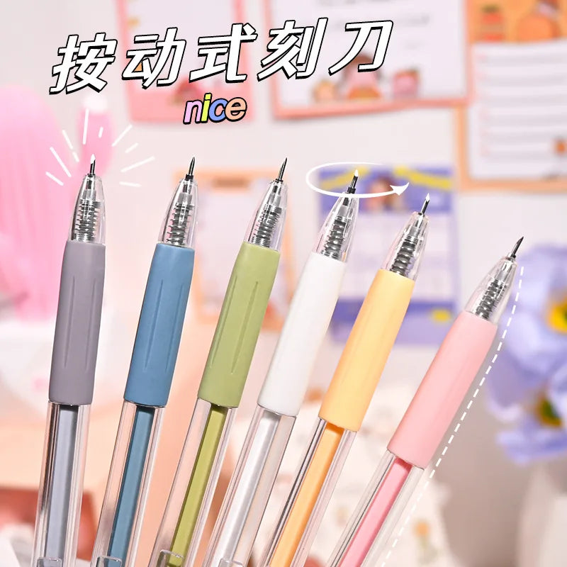 Art Utility Knife Set: Paper Cut Knife Pen Refill with Scrapbooking Cutting Tool - Sticker Tape Cutter for DIY Crafts