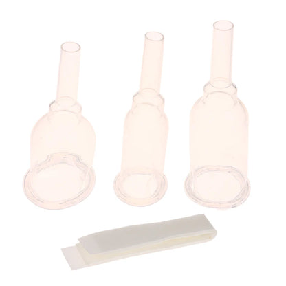 Medical Silicone Male External Catheter - Sterilized Self-Adhesive External Urine Collection Device Sizes S, M & L