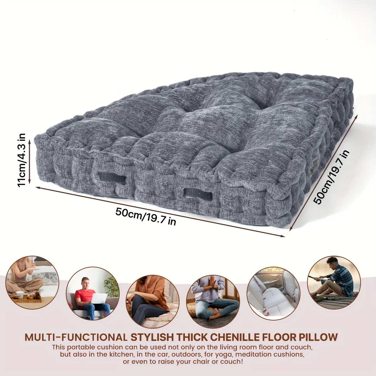 1-Count Triangular Reading Cushion – Comfortable Pillow for Chair, Floor, Sofa & Outdoor Use