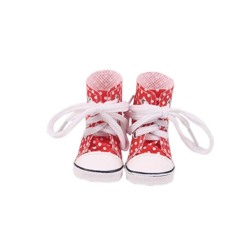5CM Doll Snow Boots – Pop Plush Canvas Shoes for 14.5" Dolls, 32-36CM Paola Reina & 20CM Cotton Dolls Accessories