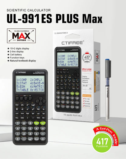 Large Screen Scientific Calculator - 417 Multifunctional Student Exam Calculator