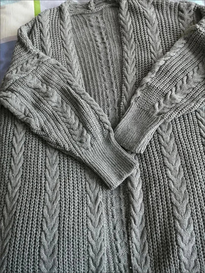 Women's Hollow Out Knitted Cardigan Coat – Casual Loose Fit, Big Size 4XL, Long Gilet Sweater Jacket