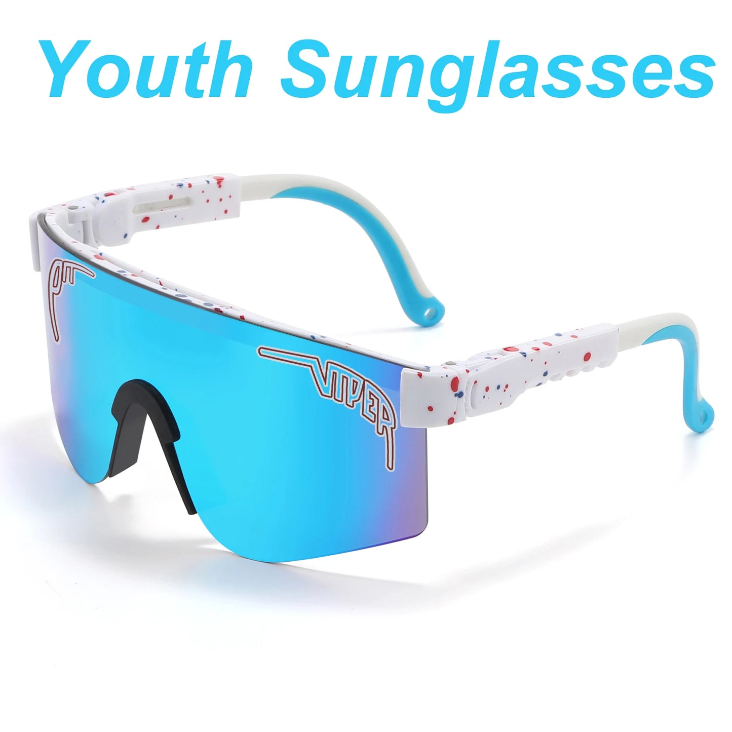 Youth Pit Viper Style Sunglasses – Sporty UV Eyewear for Kids, Teens & Small-Head Adults, Cycling & Driving Shades