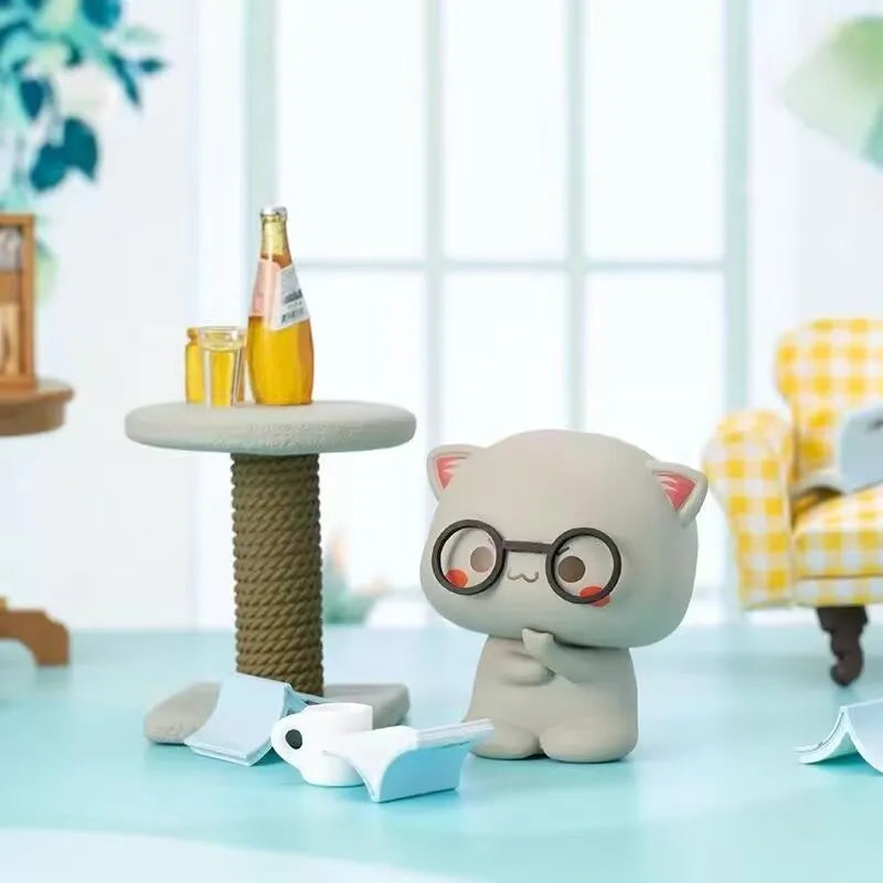 Kawaii Mitao Cat Season 2 Lucky Cat Blind Box - Cute Cartoon Collectible Figures for Home Decor, Holidays, and Gifts
