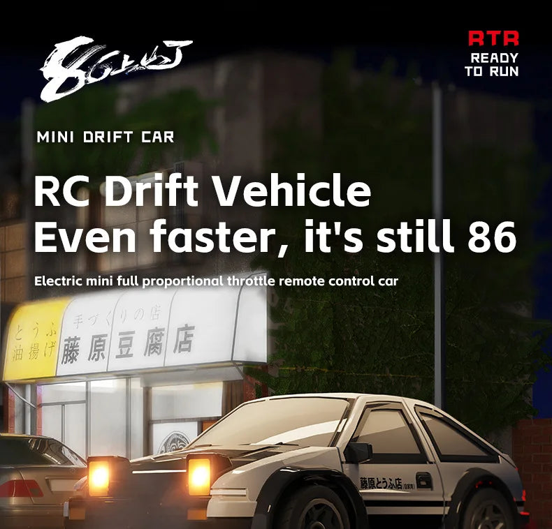 KF20 1:64 RC Drift Car — 2.4G High-Speed 4-Wheel Mini Remote Control Racing Toy for Kids