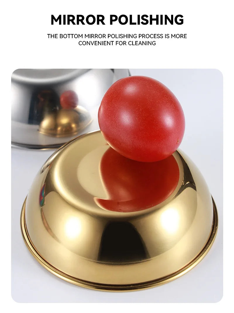 2PCS/4PCS Stainless Steel Golden Sauce Dishes – Appetizer & Seasoning Serving Tray Set for Kitchen Tableware