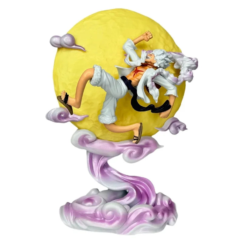 One Piece Luffy Gear 5 Moon Light Figure – 26cm Anime GK Statue Model, Nika Action Figure Home Decor Collectible Periphery Toy