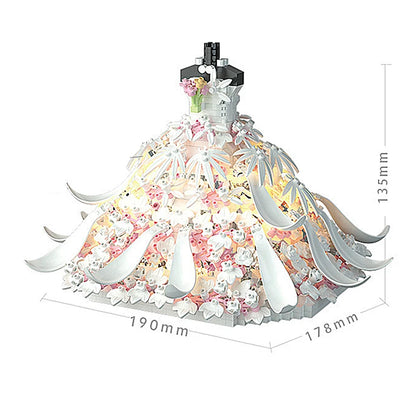 Romantic Princess Black & White Wedding Building Blocks Set – Assembled Decorative Model Toy for Girls, Valentine’s & New Year Gift