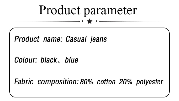 Plus Size Women’s Casual Jeans – Classic Black & Blue Washed Denim for Spring & Autumn, Comfortable & Versatile