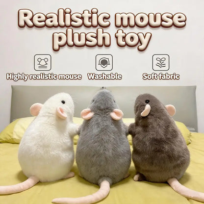 Cute Mouse Plush Doll - 40/90cm Oversized Cartoon Flower Branch Animal Toy & Birthday Gift for Kids
