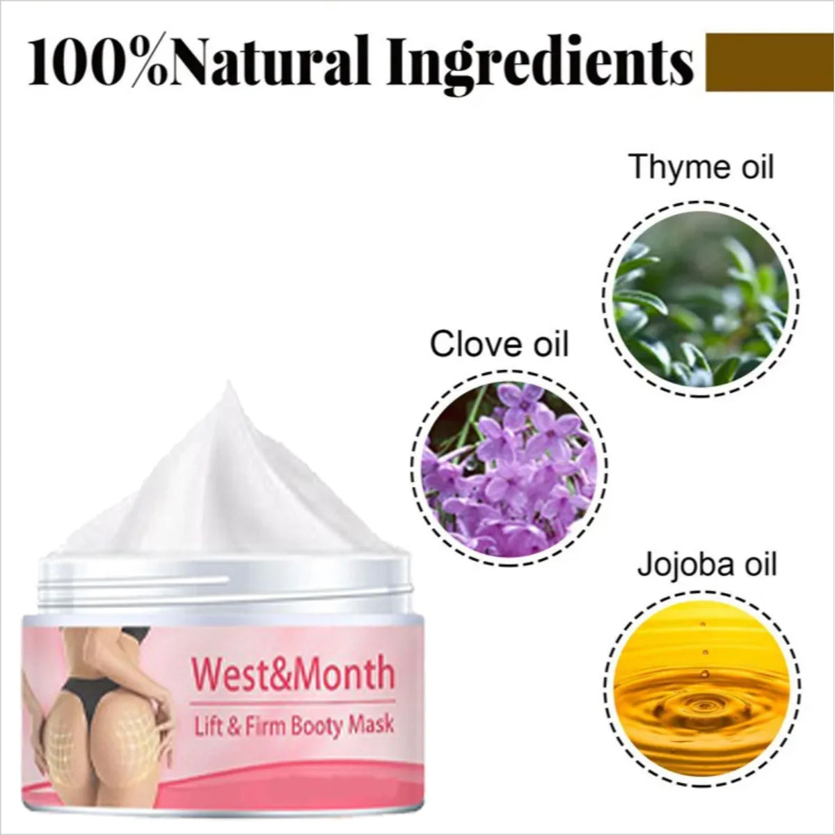 Hip Lift Massage Cream – Skin Regeneration & Elasticity Booster, Firming & Plumping Body Care for Smoother, Fuller Curves