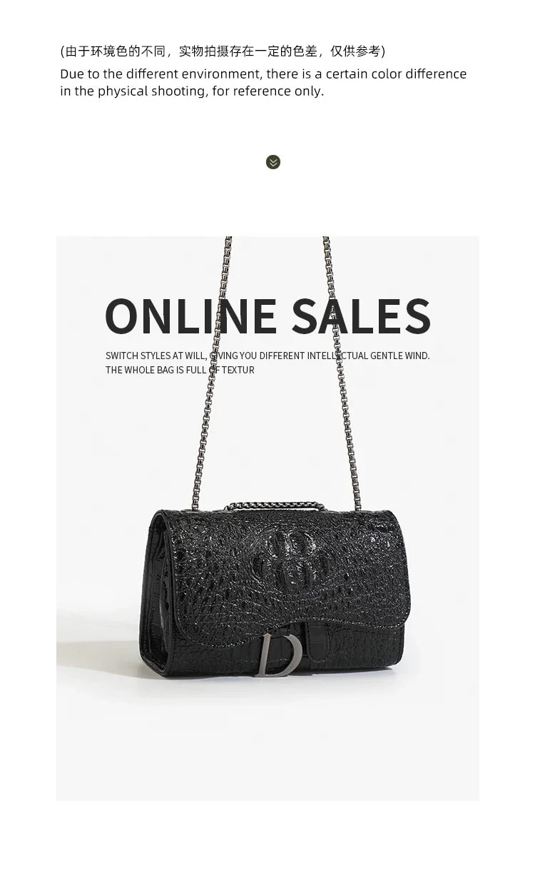 Women's Luxury Crossbody Handbag – Sequined Shoulder Messenger Bag with Chains, Casual Purses & Handbags