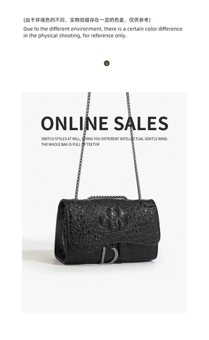 Women's Luxury Crossbody Handbag – Sequined Shoulder Messenger Bag with Chains, Casual Purses & Handbags