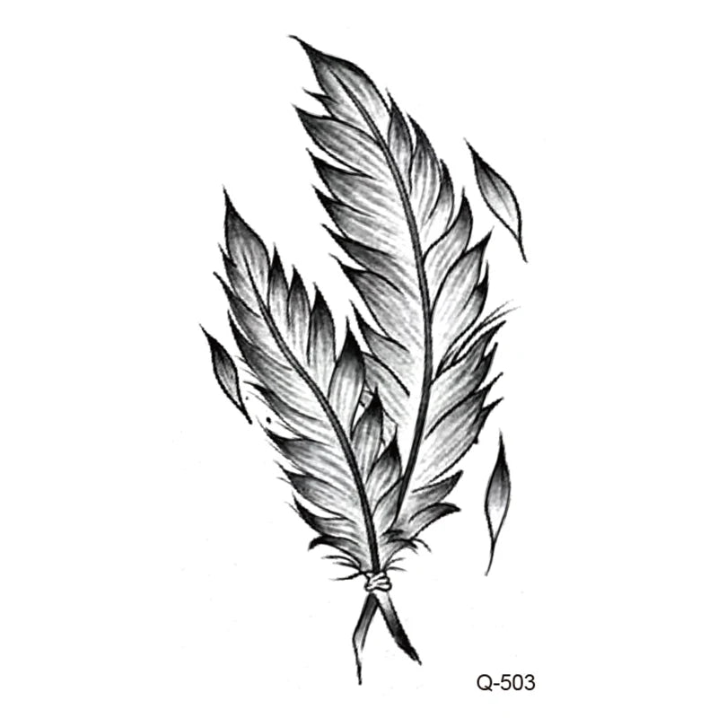Waterproof Temporary Tattoo Stickers - Mini Black Rose, Butterfly, Arrow, Flower, Wings, Maori, and Snake Designs for Wrist and Neck