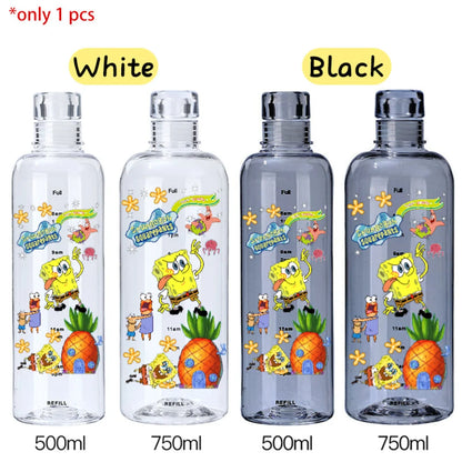 SpongeBob Graduated Water Cup - 500ml/750ml BPA-Free Plastic Bottle
