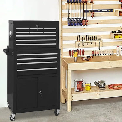 13-Drawer Tool Chest with Wheels & Double Door – Large Detachable Mechanic Toolbox with Sliding Drawers for Garage Storage