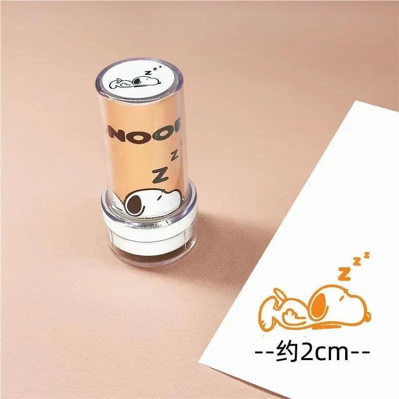 Snoopy Cartoon Photo-Sensitive Round Seal Toy – Cute Portable Reward Gift for Kids