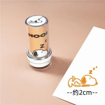 Snoopy Cartoon Photo-Sensitive Round Seal Toy – Cute Portable Reward Gift for Kids