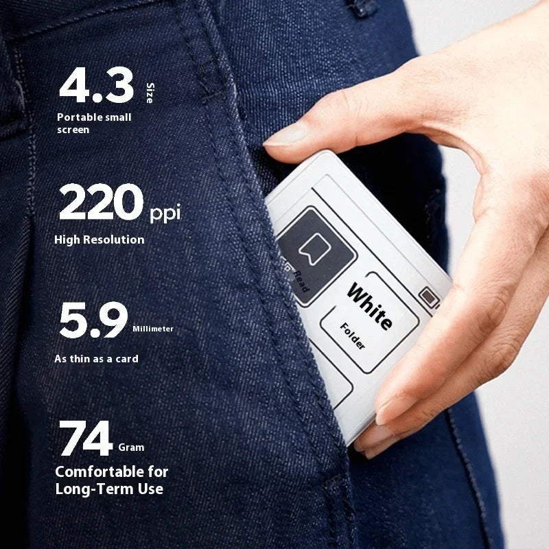 XTEINK X4 4.3" Portable E-Ink Reader — Magnetic, Lightweight, Ultra-Thin Screen, 800×480 Resolution 220PPI Set