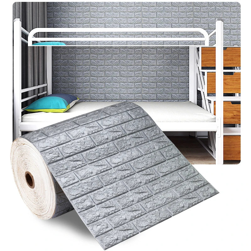 3D Self-Adhesive Foam Brick Wallpaper – Antique Waterproof Wall Stickers for Living Room & Bedroom Decoration