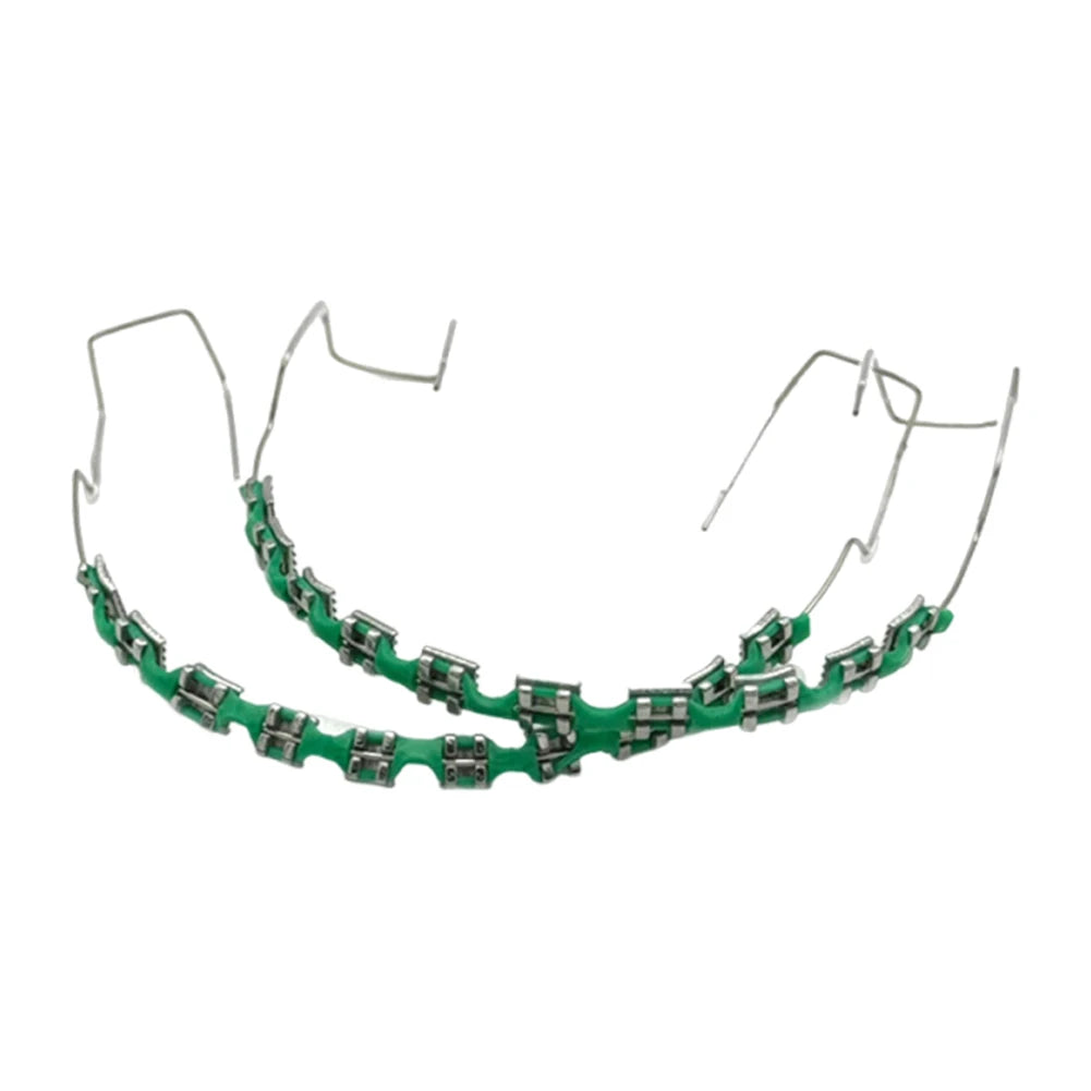 Fashion Temporary Tooth Braces – High-Quality Dental Fake Braces with Metal Wires and Brackets