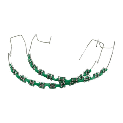 Fashion Temporary Tooth Braces – High-Quality Dental Fake Braces with Metal Wires and Brackets