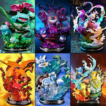 Pokémon Blind Box Figures - Random PVC Anime Collectible Toys Featuring Pikachu, Charizard, Mewtwo & Eevee Surprise Gifts for Fans