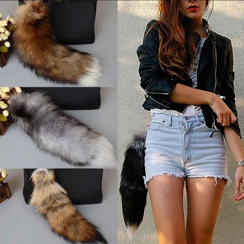 Raccoon Tail Keychain — Creative Coat Tail Key Ring Chain, Unique Gift for Men
