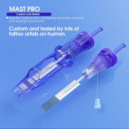 20PCS Mast Pro Tattoo Cartridge Needles – 5F/7F 3.5mm, 0.30mm Diameter for Permanent Makeup